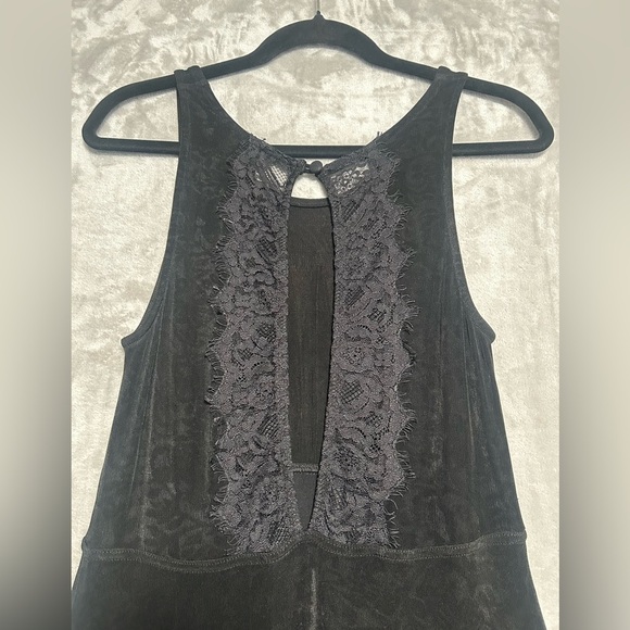 Free People Gothic Witchy Knee Length Dress Women’s Small Black Keyhole Lace - Picture 5 of 7